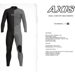 2024 Xcel Mens Axis 5/4mm Back Zip Wetsuit MN54AXG0 - Black